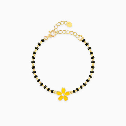 Golden Yellow Flower Kids Bracelet (0-2 years)