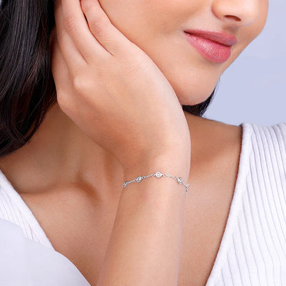 Silver Connected by Circles Bracelet