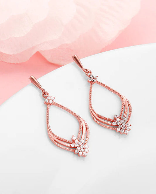Rose Gold Princess Earrings