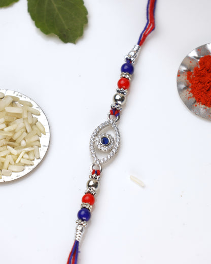 Eternal Nazar Eye 925 Sterling Silver Rakhi