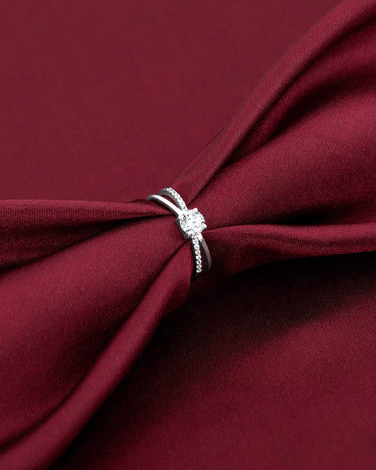 Silver Glittering Ring