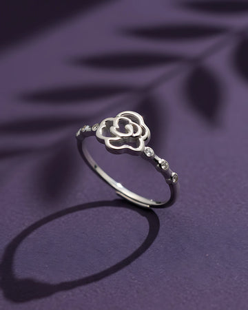 Rose Bliss Adjustable Ring | 925 sterling silver ring