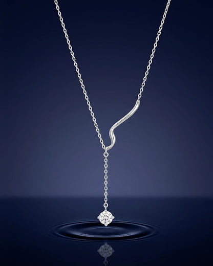 Sleek Wave Drop Pendant