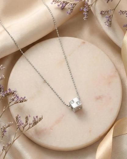 Geometric Crystal Cube Pendant