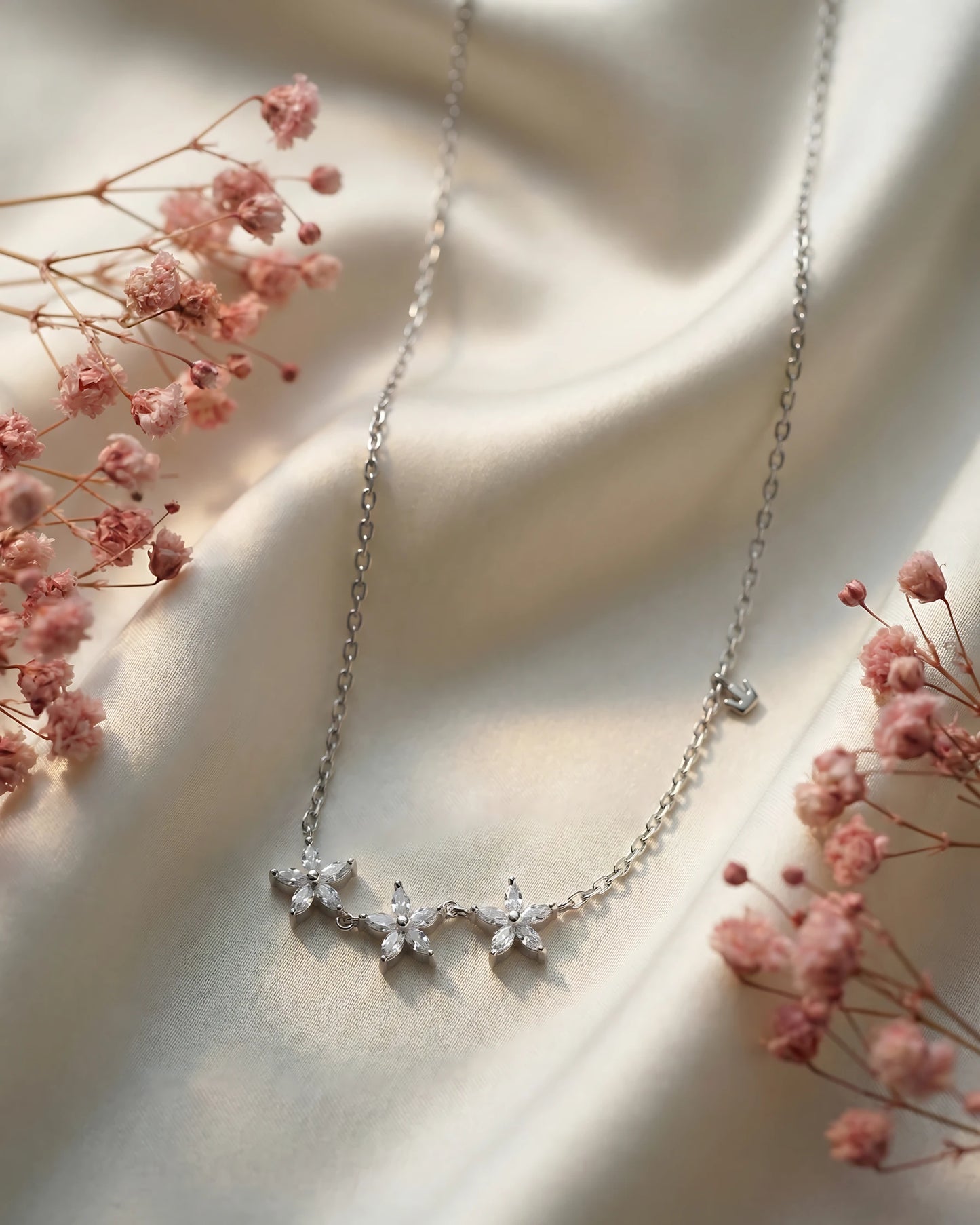 Triple Floral Bloom Pendant