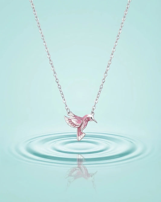 Pink Hummingbird Pendant