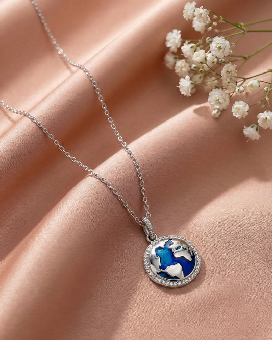 Blue Earth Globe Pendant