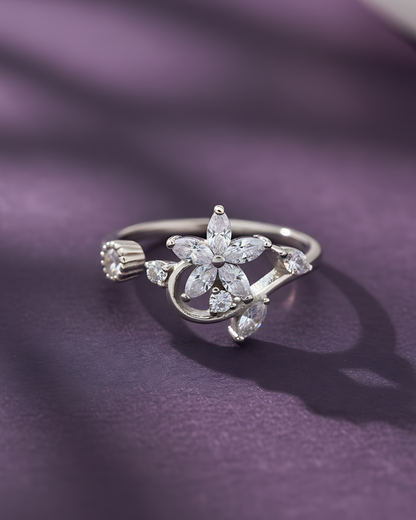 Celestial Bloom Adjustable Ring