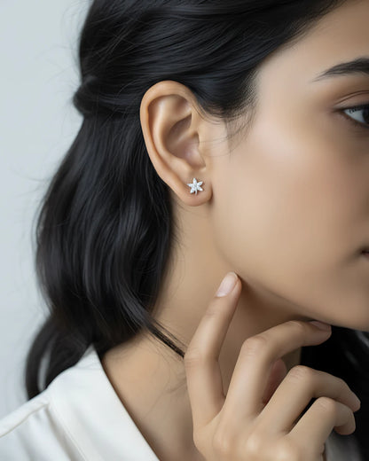 Starlight Blossom Stud Earrings | 925 Sterling Silver