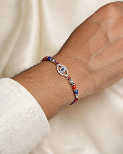 Eternal Nazar Eye 925 Sterling Silver Rakhi