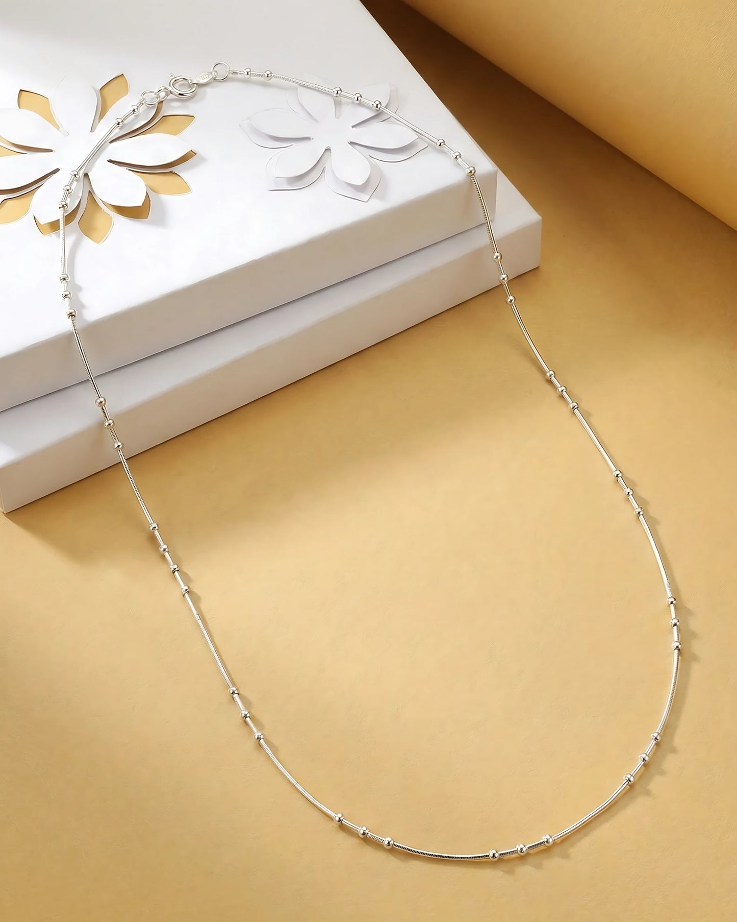 Sleek Beaded Snake Chain