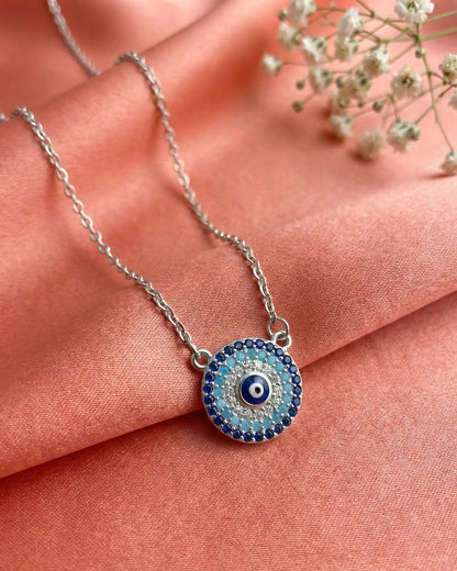 Azure Halo Evil Eye Pendant