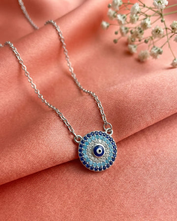 Azure Halo Evil Eye Pendant