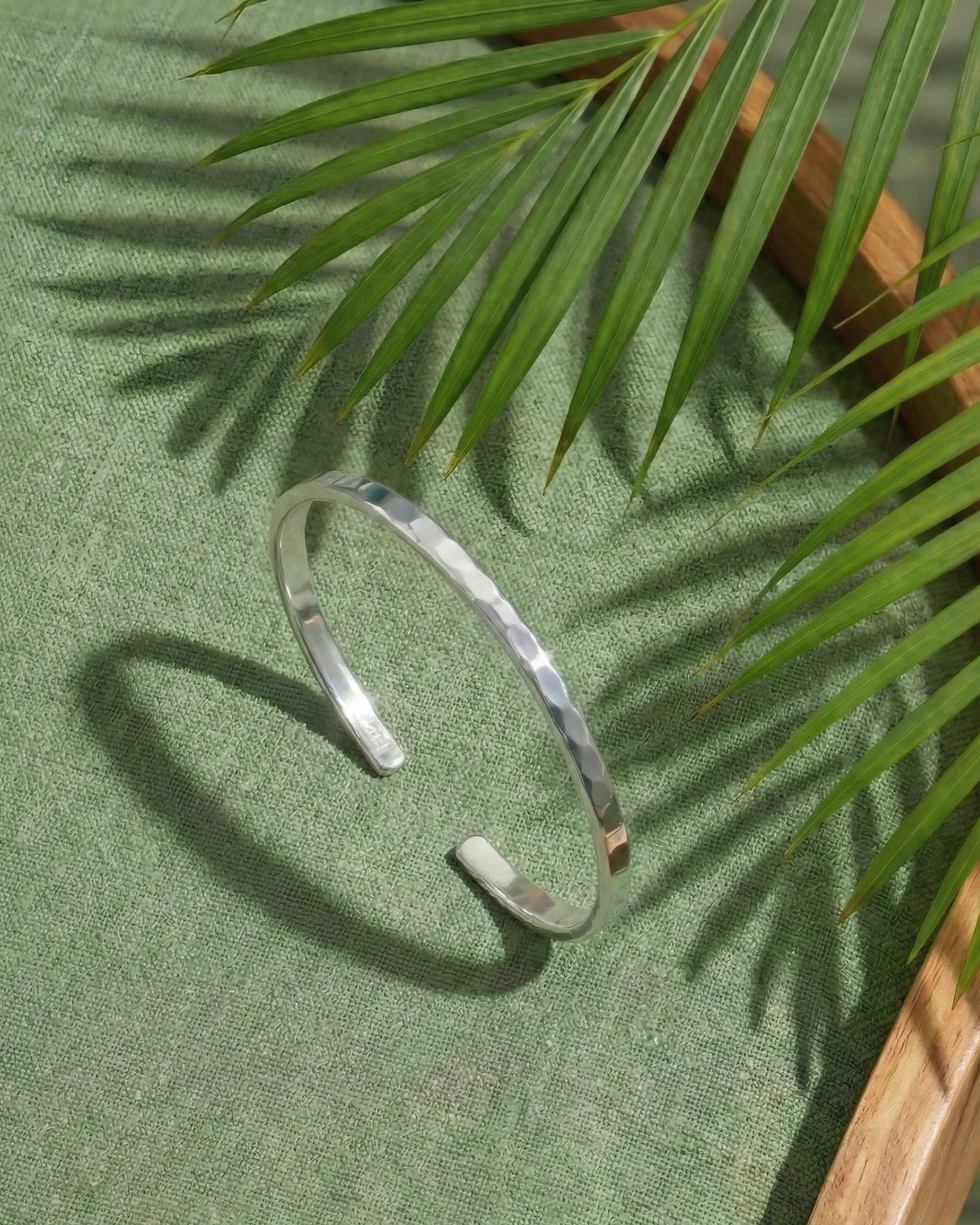Faceted Open Cuff Bangle