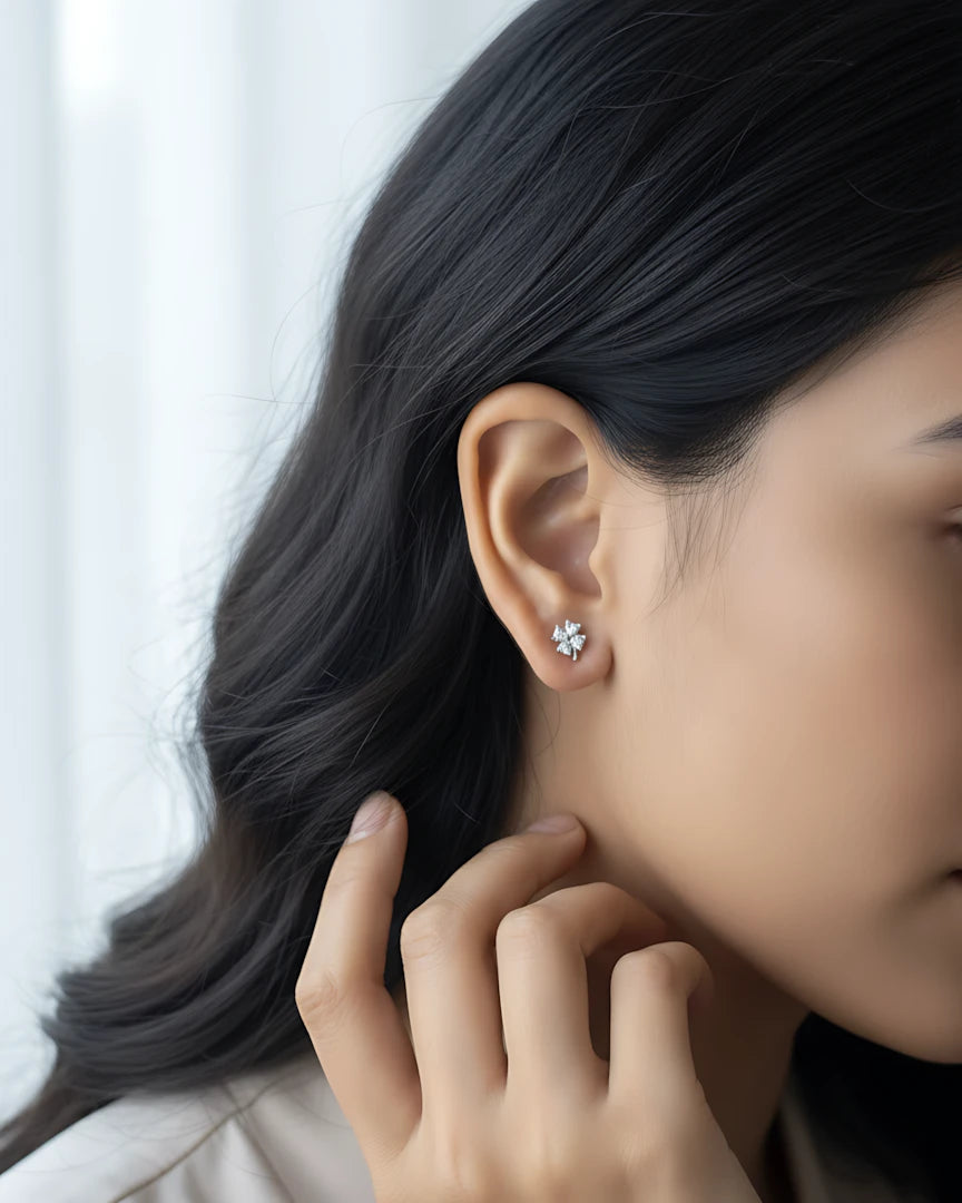 Lucky Clover Stud Earrings | 925 Sterling Silver