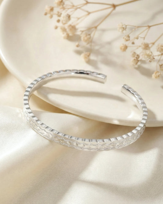Textured Ridge Bangle Cuff