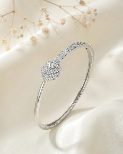 Pave Heart Bangle