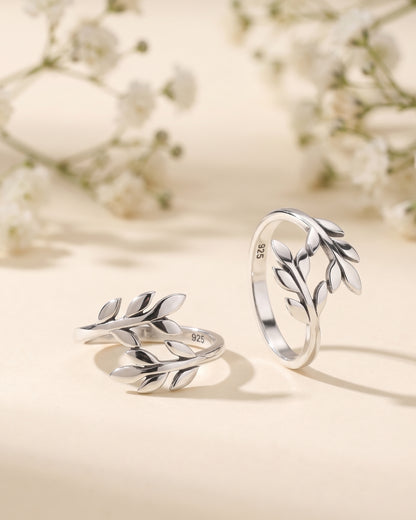 Laurel Leaf Bypass Toe Rings