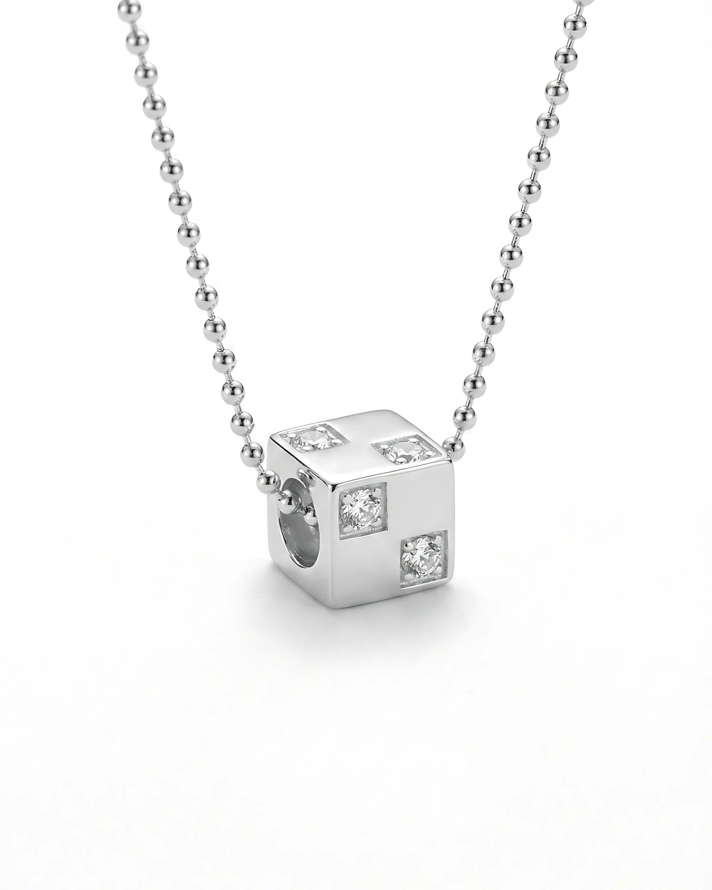 Geometric Crystal Cube Pendant