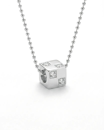 Geometric Crystal Cube Pendant