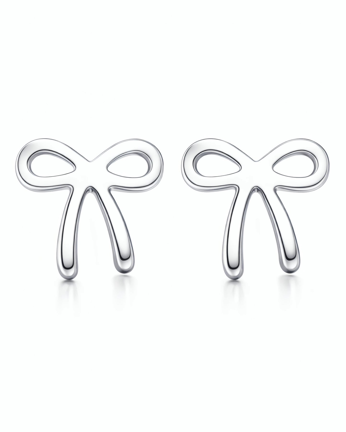 Graceful Bow Stud Earrings | 925 Sterling Silver