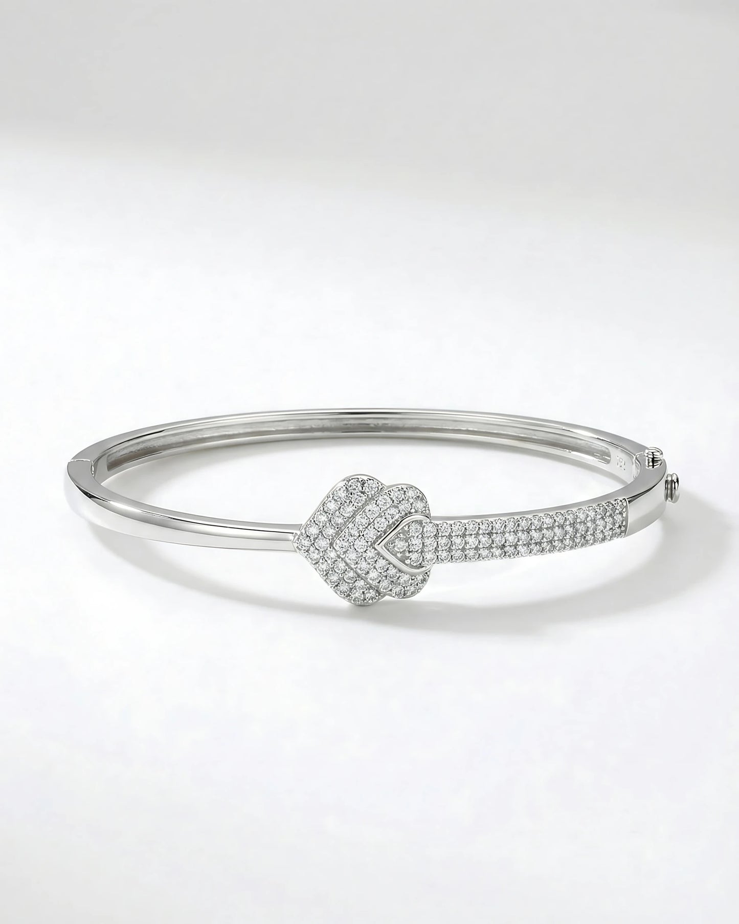 Pave Heart Bangle