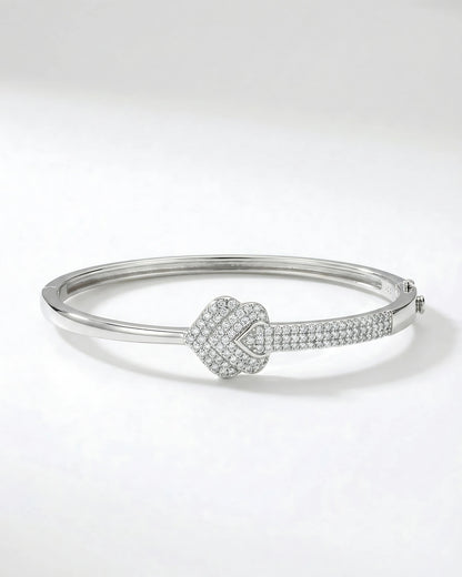 Pave Heart Bangle
