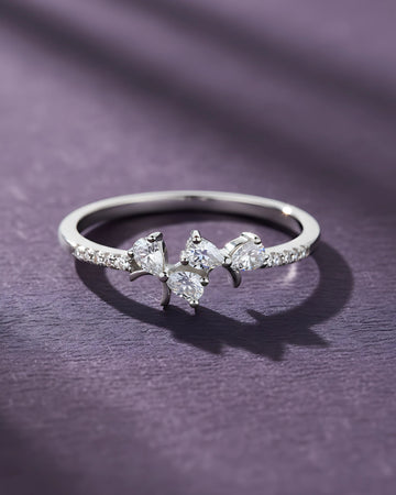 Trinity Butterfly Adjustable Ring