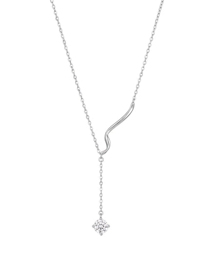 Sleek Wave Drop Pendant