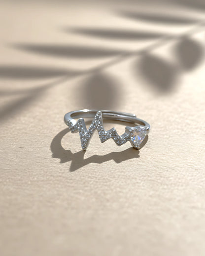 Heartbeat Harmony Adjustable Ring