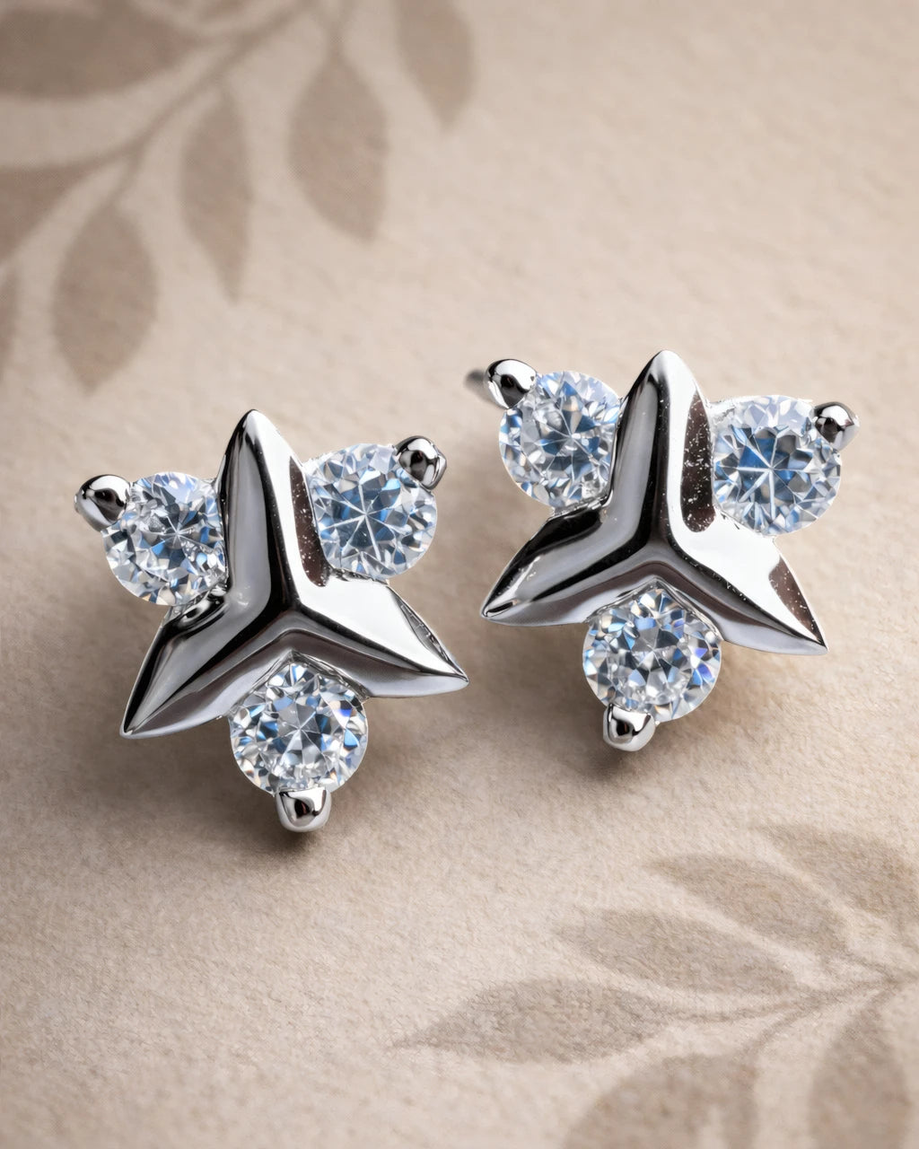 Trident Trinity Stud Earrings | 925 Sterling Silver