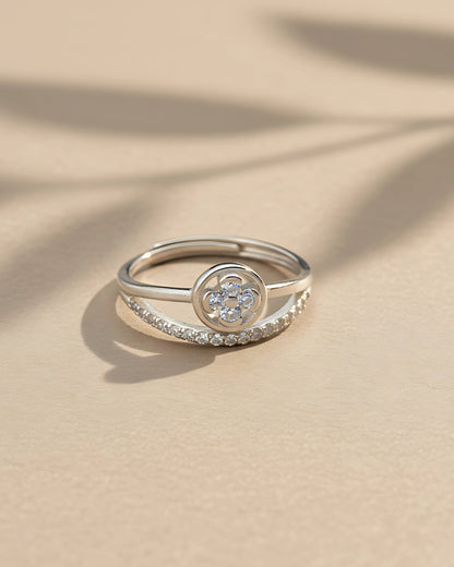 Luna Bloom Adjustable Ring