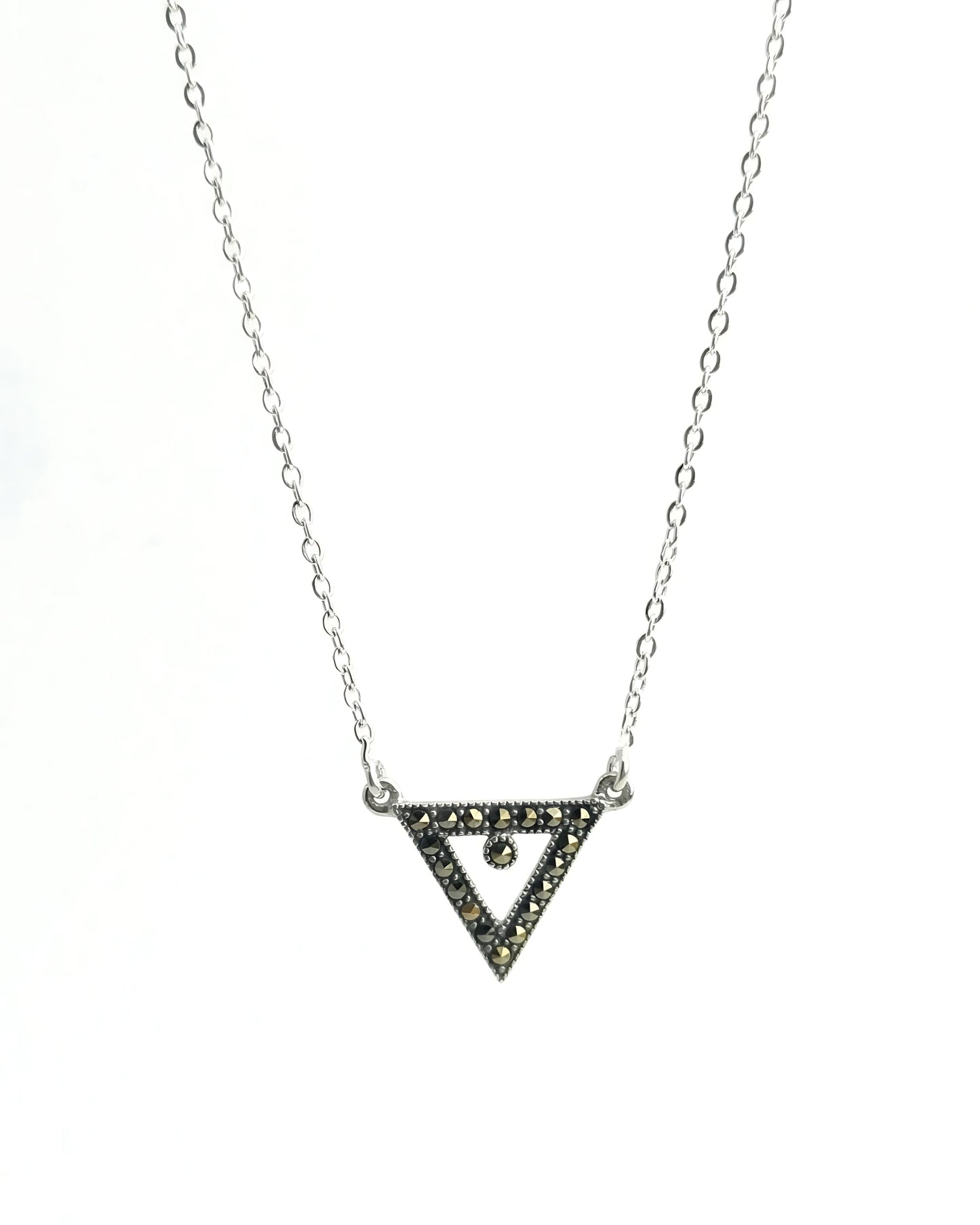 Vintage Geometric Triangle Pendant
