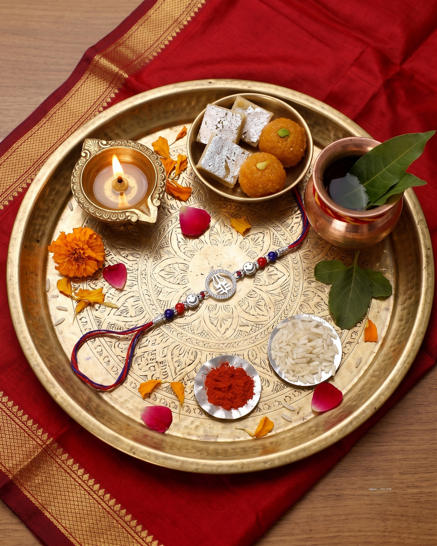 Divine Trishul 925 Sterling Silver Rakhi