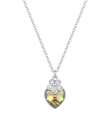 Olive Heart Floral Pendant