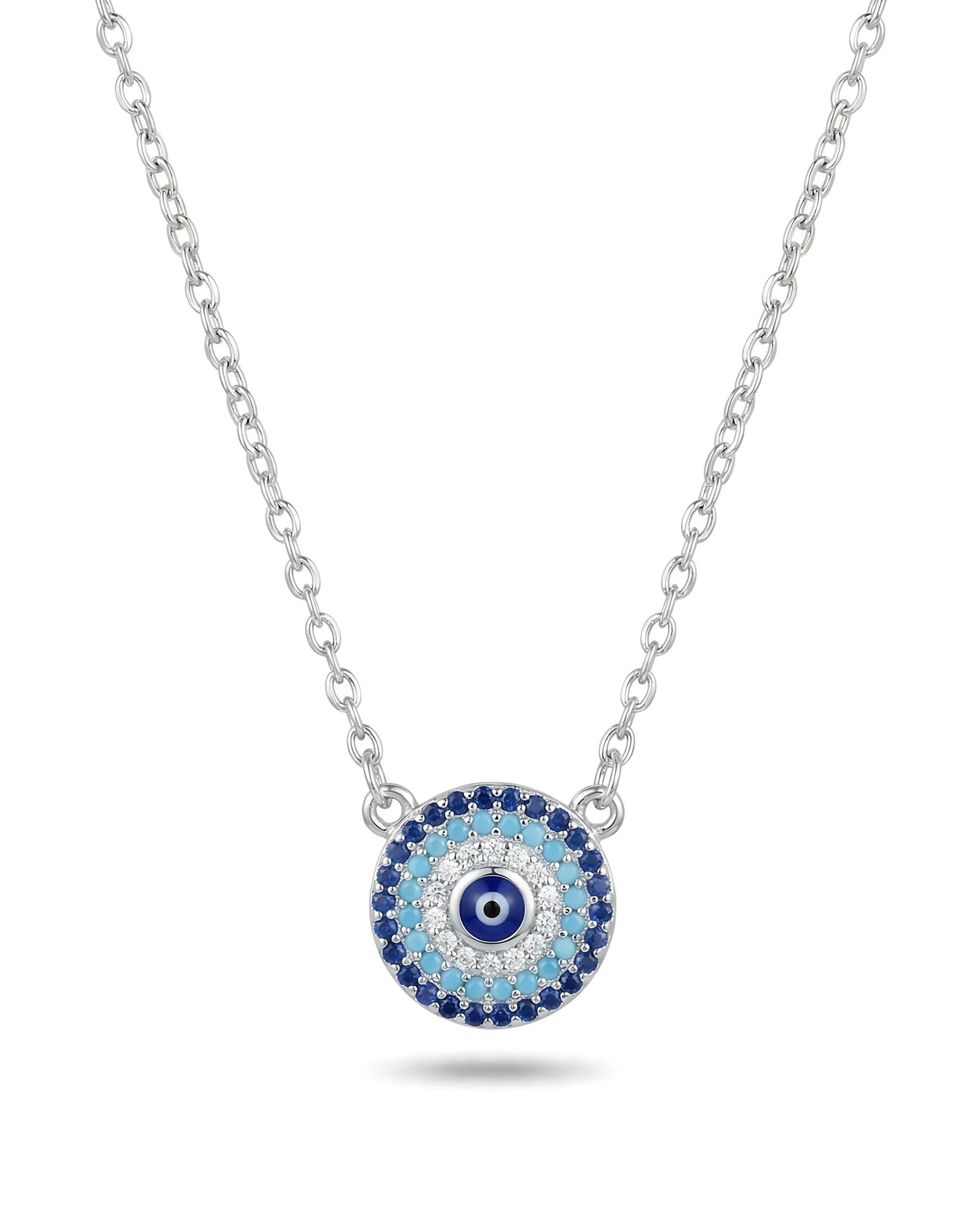 Azure Halo Evil Eye Pendant