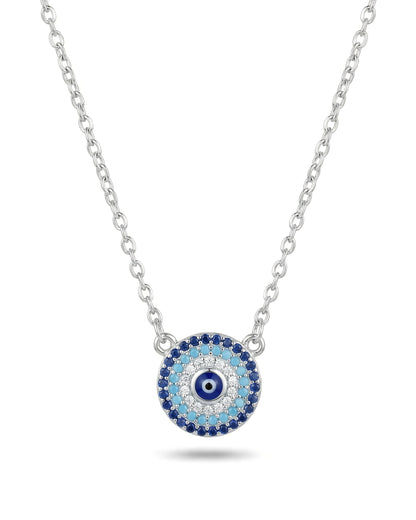 Azure Halo Evil Eye Pendant