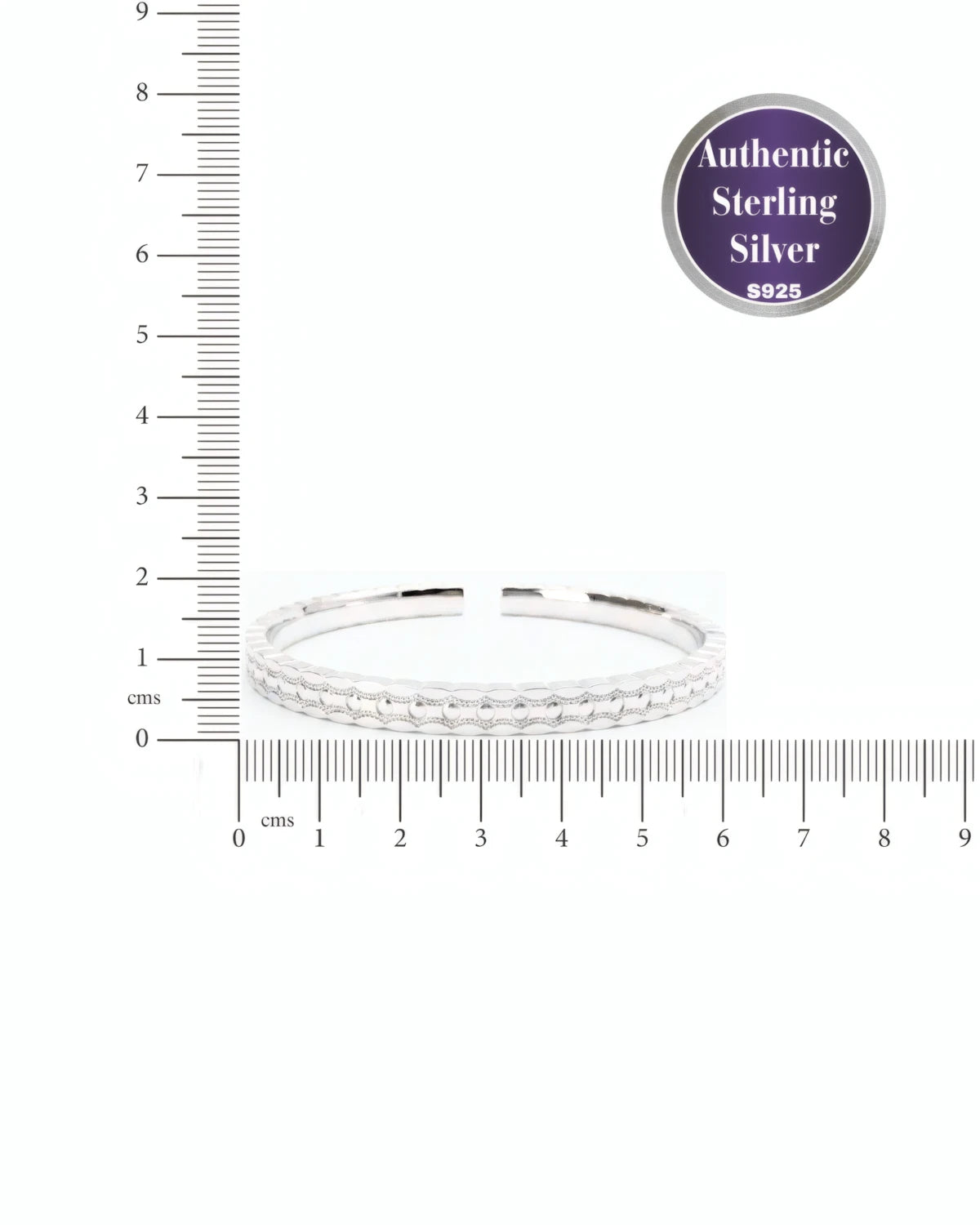 Textured Ridge Bangle Cuff