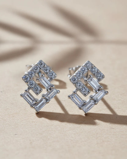 Angular Allure Stud Earrings | 925 Sterling Silver