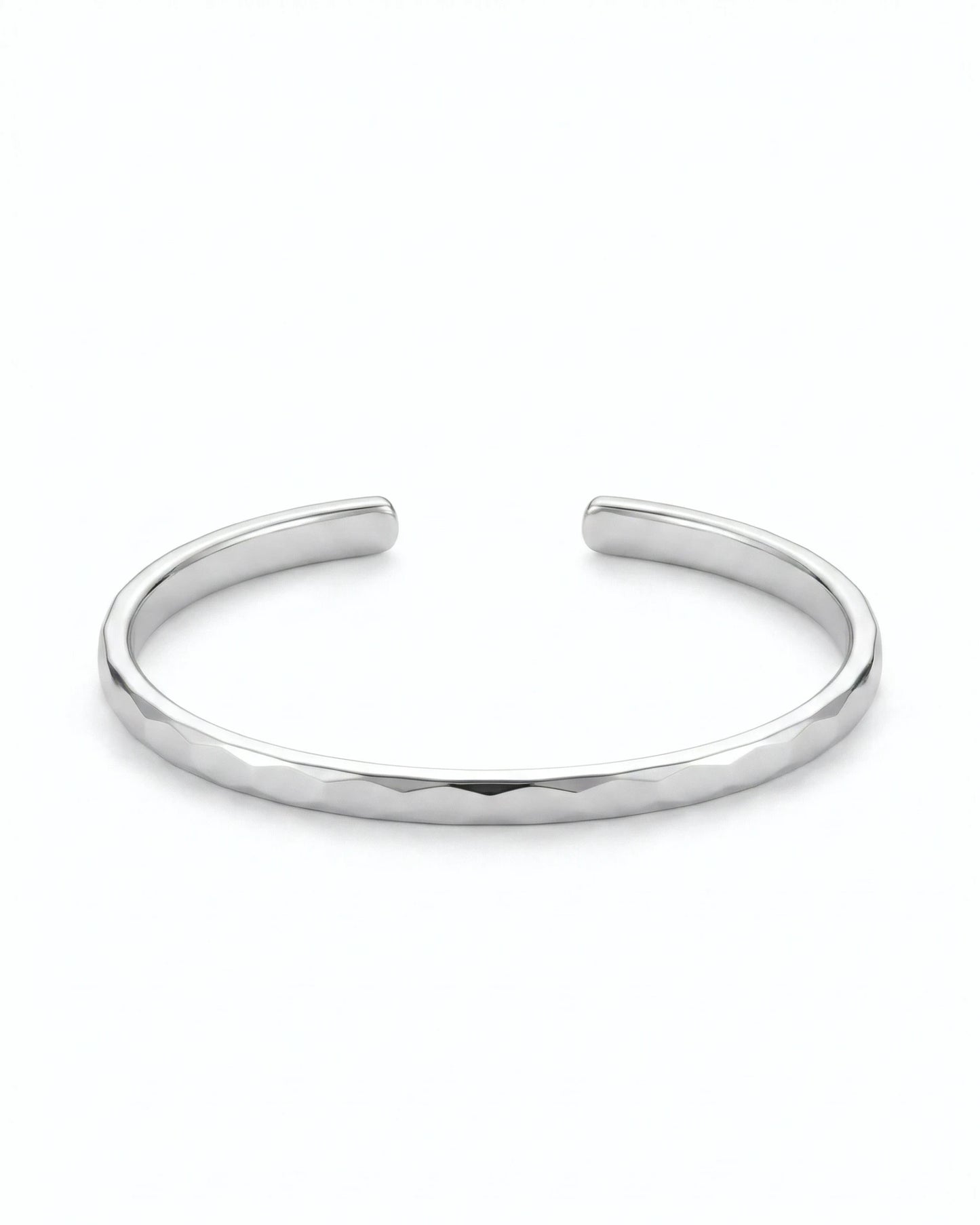 Faceted Open Cuff Bangle