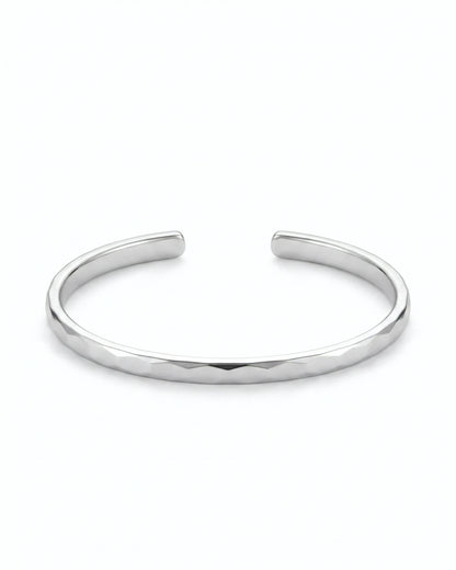 Faceted Open Cuff Bangle