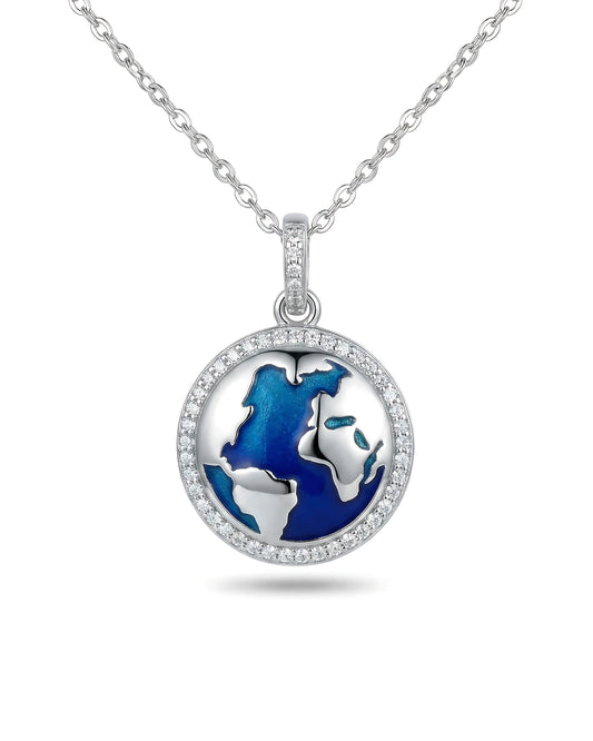 Blue Earth Globe Pendant