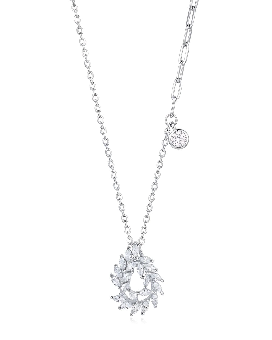 Marquise Leaf Wreath Pendant