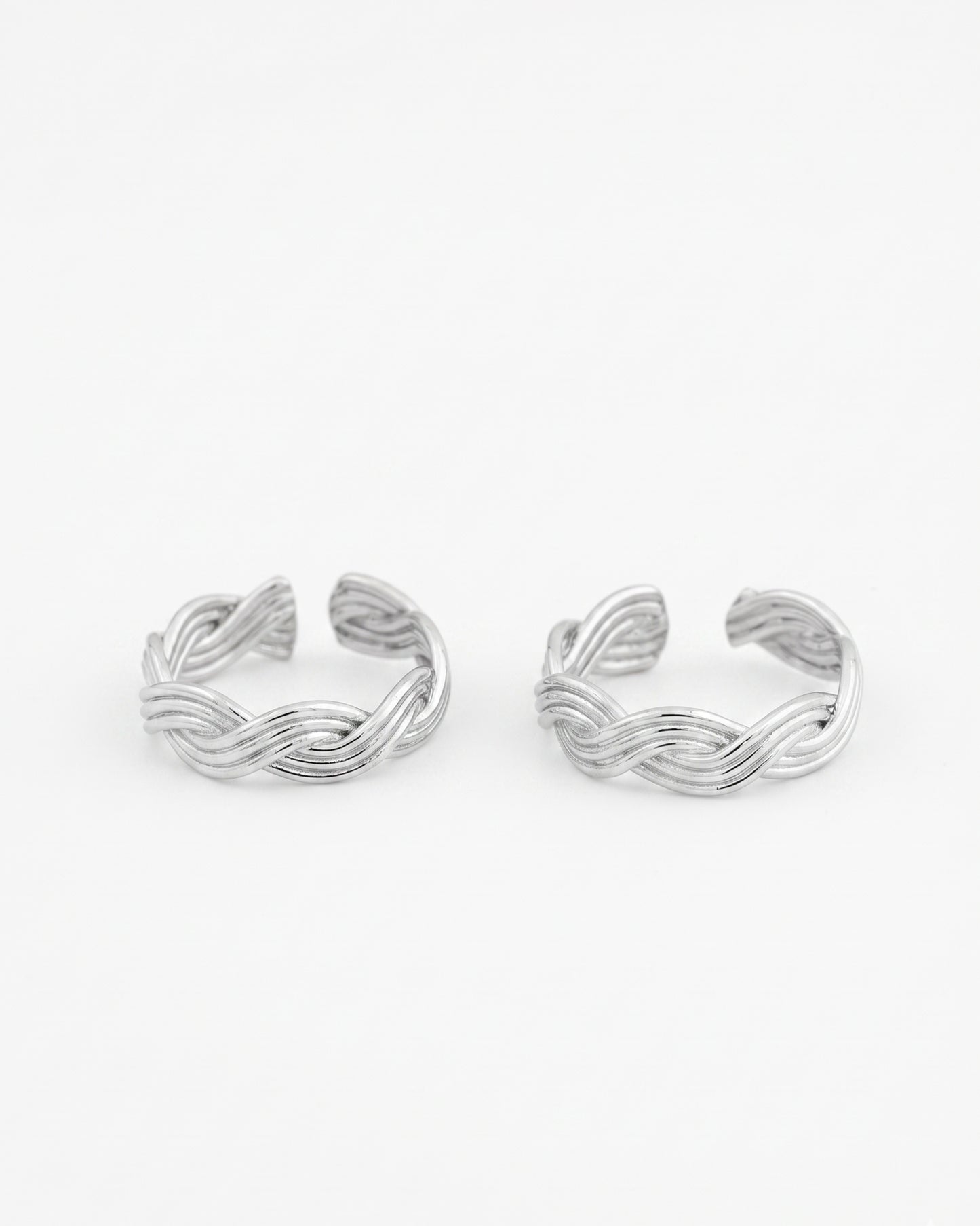 Twisted Wave Toe Rings