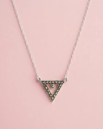 Vintage Geometric Triangle Pendant