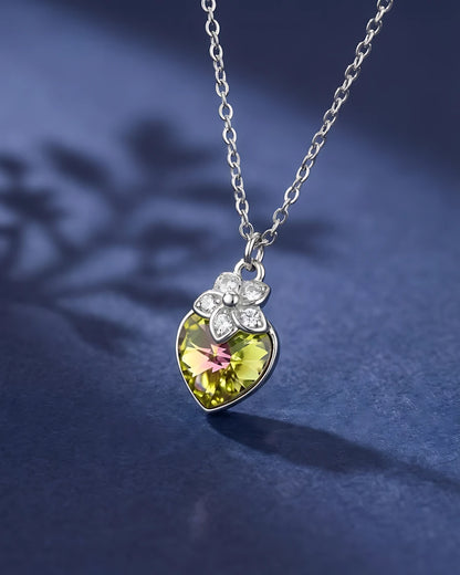 Olive Heart Floral Pendant