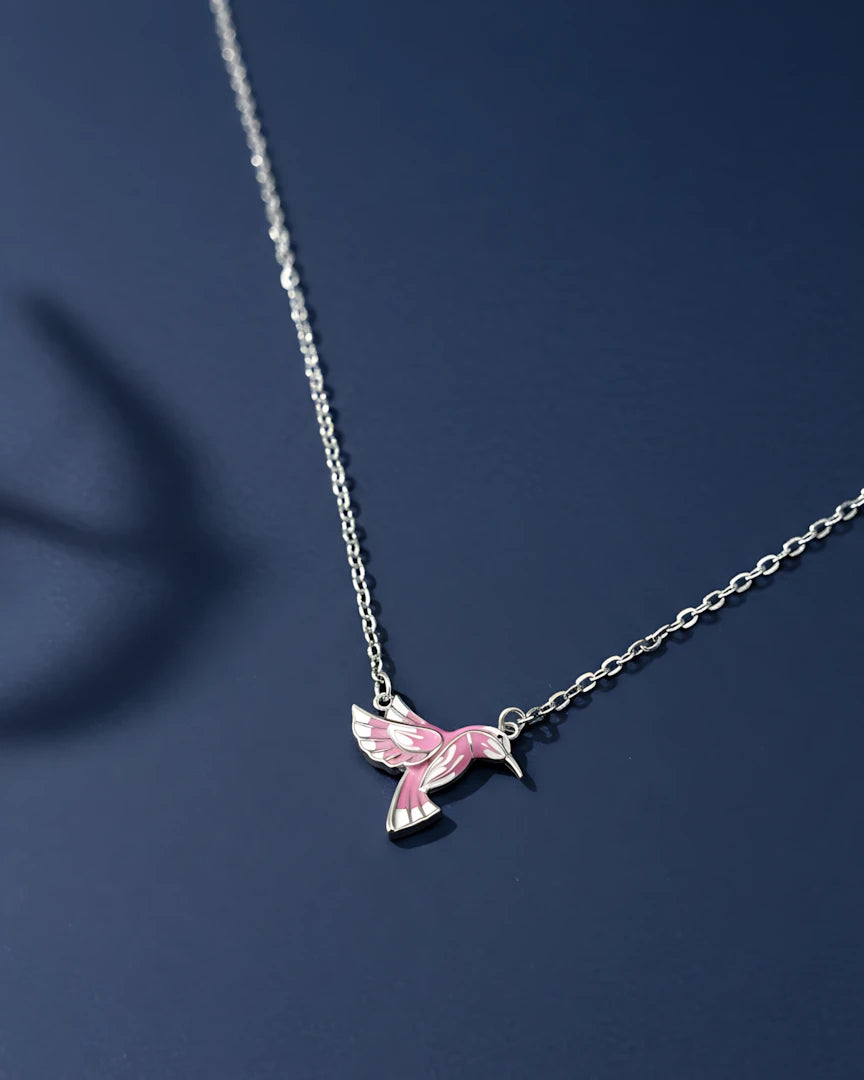 Pink Hummingbird Pendant