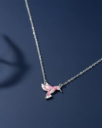 Pink Hummingbird Pendant