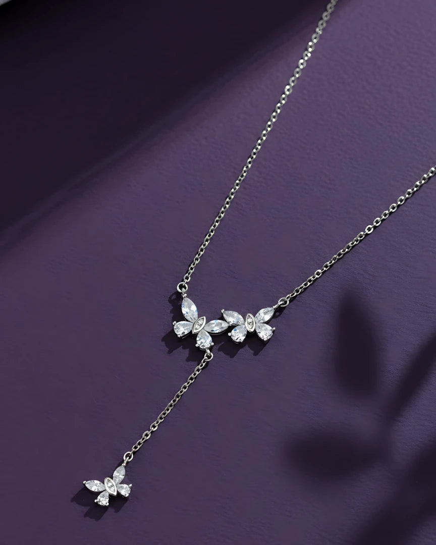 Triple Butterfly Lariat Pendant