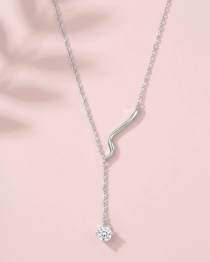 Sleek Wave Drop Pendant